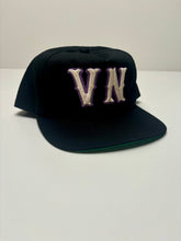 Load image into Gallery viewer, Very Necessary “VN” Unstructured Snapback (Black/Purple)