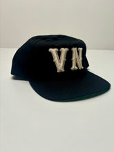 Load image into Gallery viewer, Very Necessary “VN” Unstructured Snapback (Black/Silver)