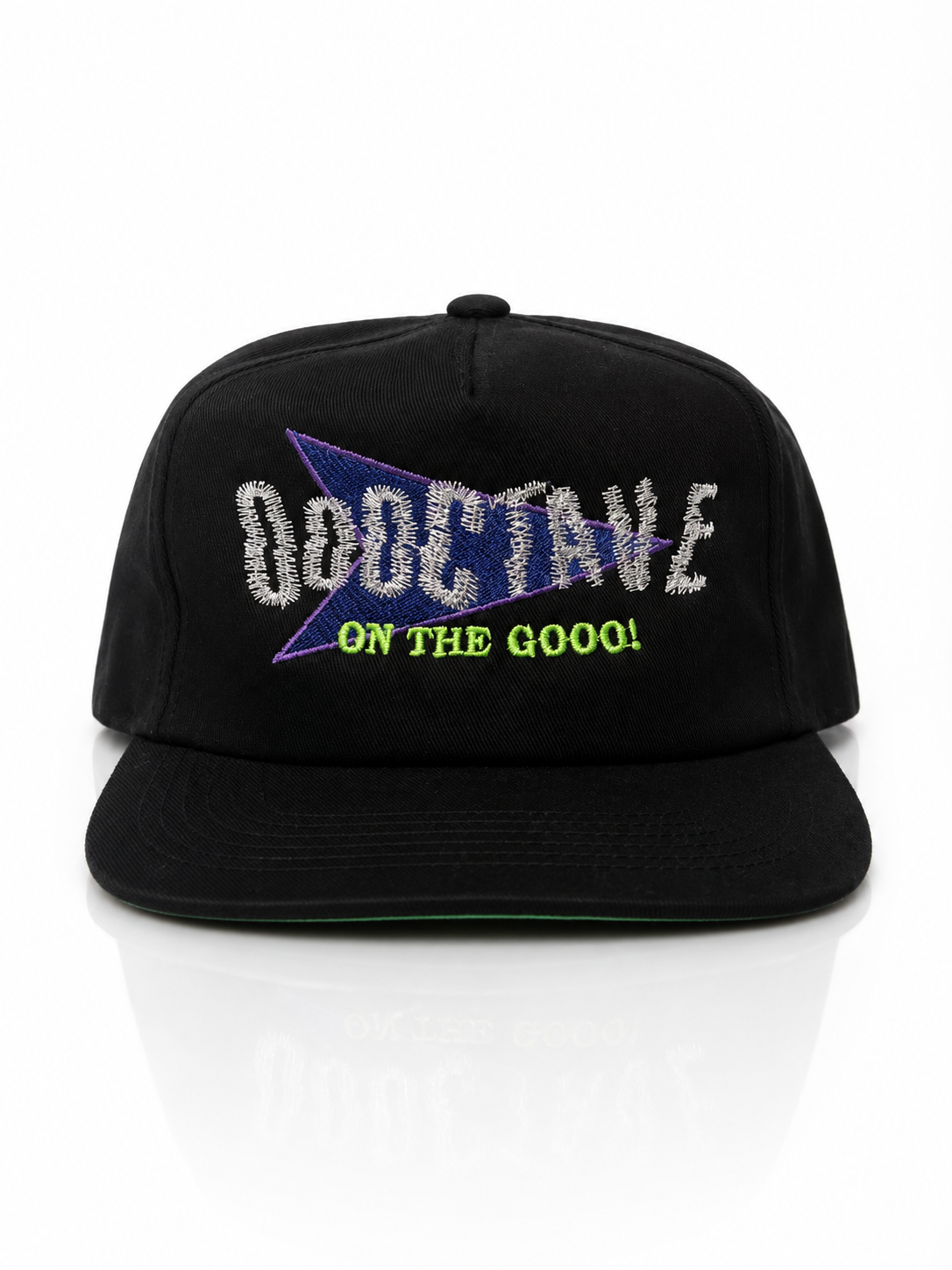“On The Gooo” Unstructured SnapBack (Black/Blue)